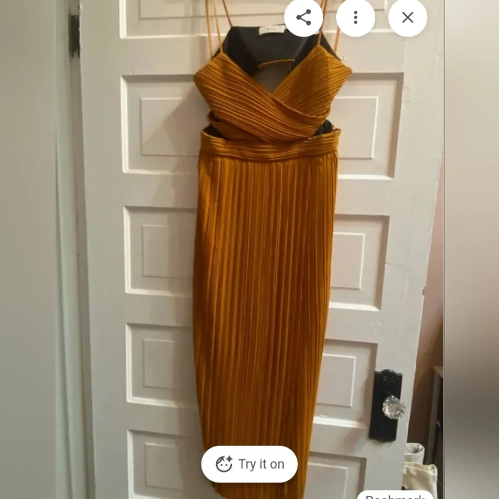 A.L.C. Strapless Merrygold / Orange Maxi Dress Size 6 - Picture 5 of 8